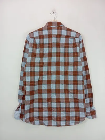 Stenströms Freizeithemd Herren Gr. 50 L Braun Kariert Baumwolle