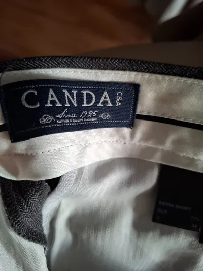 CANDA Anzughose Herren Gr. 54 W27 Grau Business Klassisch Polyester