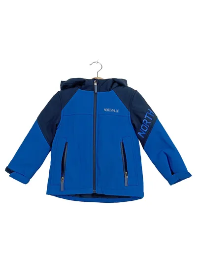 Northville Kinder Outdoorjacke Softshell Gr. 92 Blau Kapuze