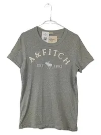 Abercrombie & Fitch Herren T-Shirt Gr. S Grau Logo Muscle Fit 1