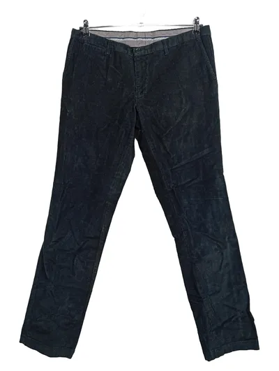 HUGO BOSS Herren Cordhose Blau Gr. 52 W36 XL Stoffhose Klassisch