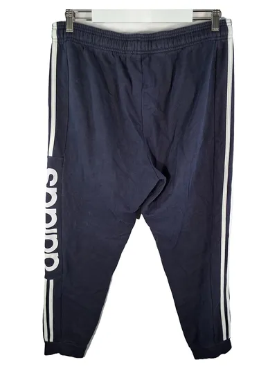 Adidas Jogginghose Herren L 3-Streifen Trainingshose Blau Sweatpants