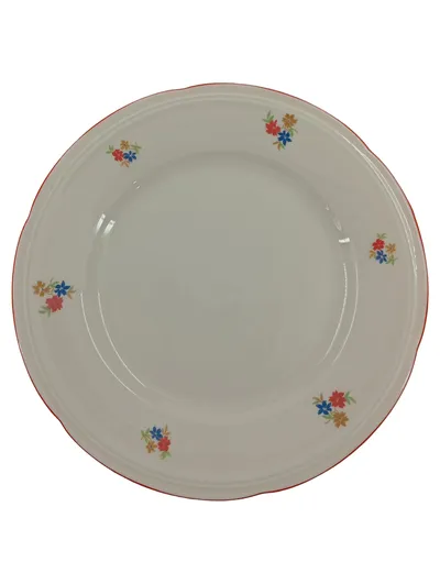 Bavaria Essteller Keramik Weiß Blumenmuster 19 cm Klassisch