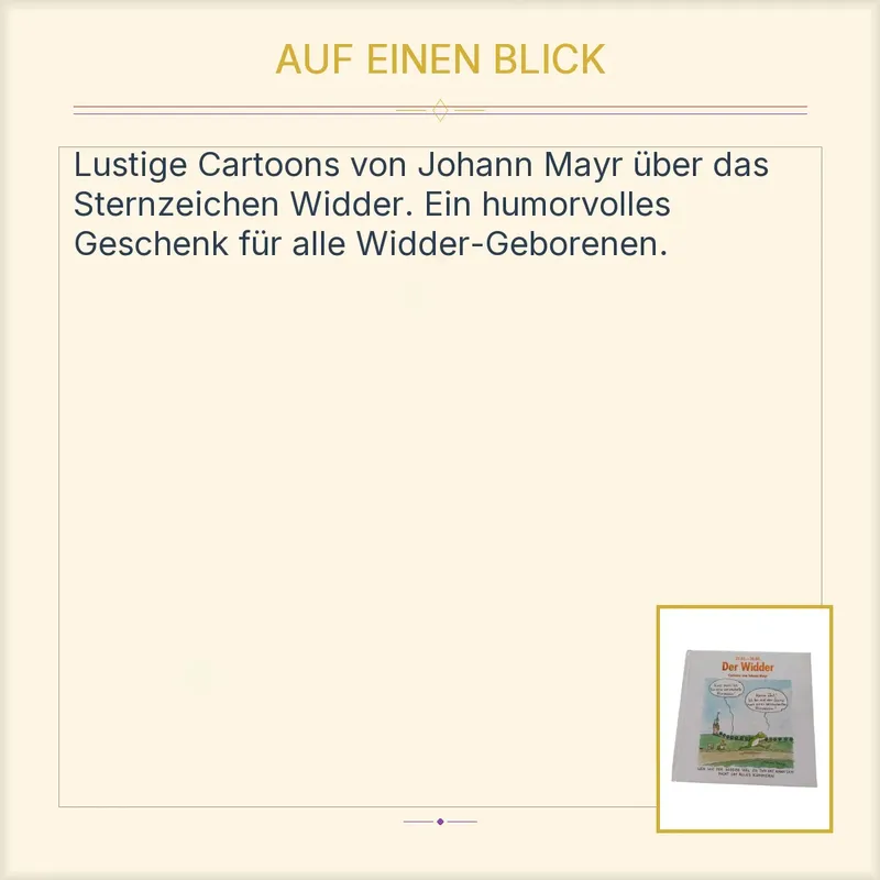 Der Widder Johann Mayr Cartoons Geschenkbuch Sternzeichen Humor 2