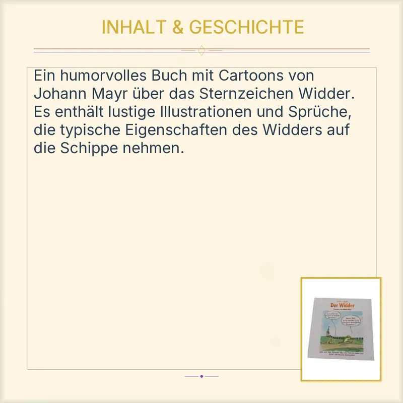 Der Widder Johann Mayr Cartoons Geschenkbuch Sternzeichen Humor 3