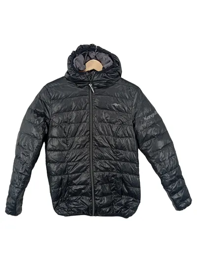 KangaROOS Damen Steppjacke Schwarz Gr. 40 L Kapuze Sportlich Outdoor