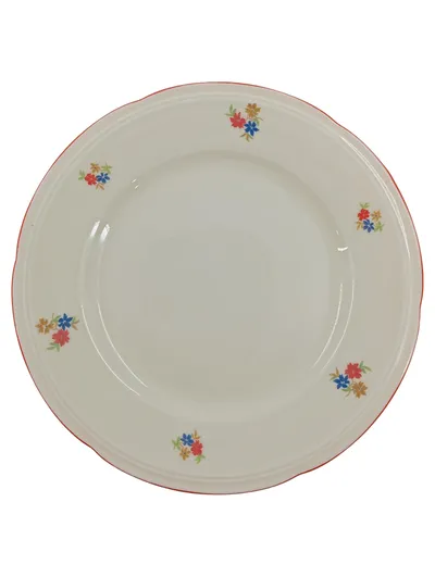 Bavaria Essteller Teller Keramik Weiß Blumenmuster Vintage 19 cm