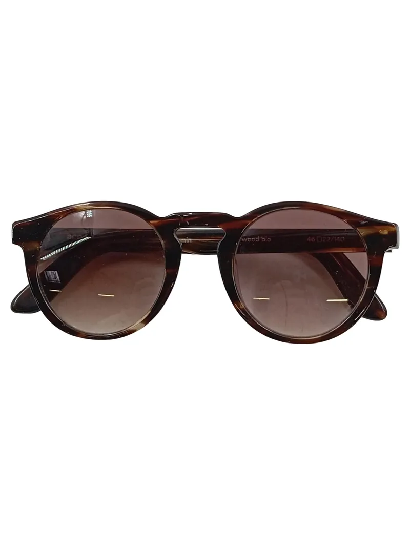 Ace & Tate Sonnenbrille Damen Herren Braun 46, 22 Retro wood bio 2
