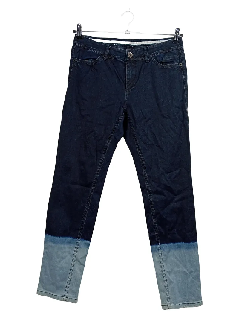 Marc Cain Damen Jeans Regular Fit Blau Farbverlauf Gr. 38 W29 1