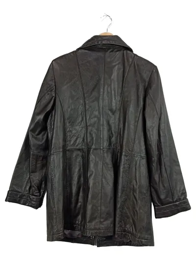 David Moore Lederjacke Damen Gr. 36 S Braun Klassisch