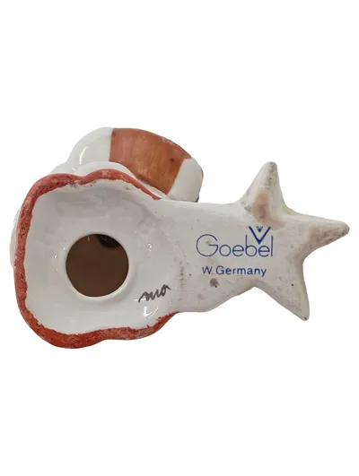Goebel Engel mit Stern Kerzenhalter Porzellan Weiß 7cm W. Germany Weihnachten