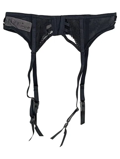 Hunkemöller Damen Strapse Strumpfhalter Spitze Schwarz Gr. 36