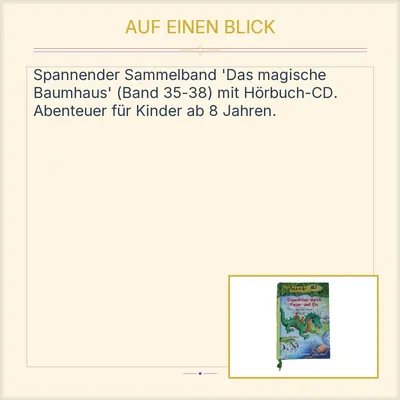 Das magische Baumhaus Sammelband 35-38 Expedition durch Feuer & Eis + CD Loewe