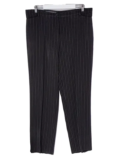 Adagio Damen Anzughose Gr. 46 W38 L31 Schwarz Gestreift Business