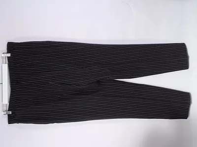 Adagio Damen Anzughose Gr. 46 W38 L31 Schwarz Gestreift Business