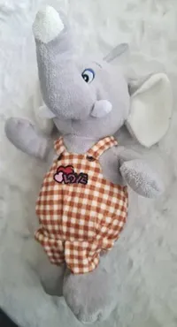 Flo's Toys Elefant Kuscheltier Plüschtier grau charmant 29cm 1