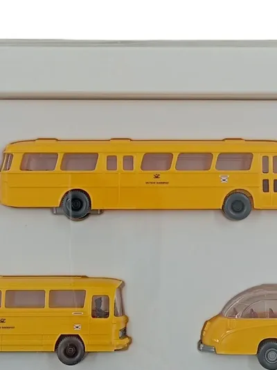 Deutsche Bundespost Modellfahrzeug Set 3 Postbusse Gelb