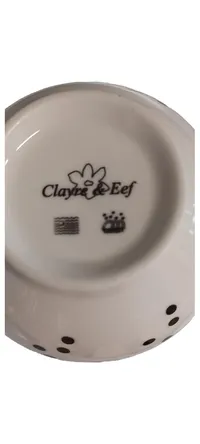 Clayre & Eef Kaffeetasse Tasse Punkte Gepunktet Weiß Porzellan 350ml Retro 3