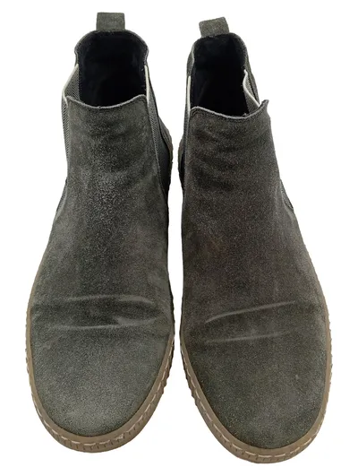 Gabor Damen Chelsea Boots Stiefeletten Grau Gr. 40 Textil Slip-On