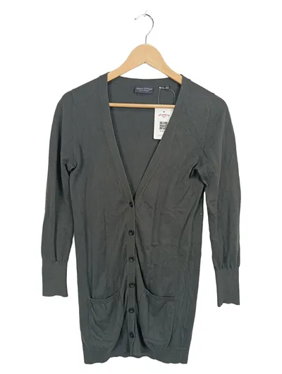 Marc O'Polo Damen Strickjacke Cardigan Gr. XS Grau Baumwolle Kaschmir