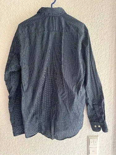 Marc O'Polo Herren Business Hemd Langarm Blau Gepunktet Gr. L