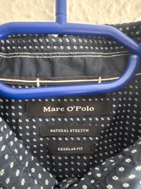 Marc O'Polo Herren Business Hemd Langarm Blau Gepunktet Gr. L 3
