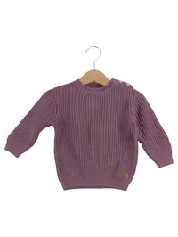 Babyface Pullover Kinder Gr. 80 Lila Rippstrick Baumwolle Basic 1