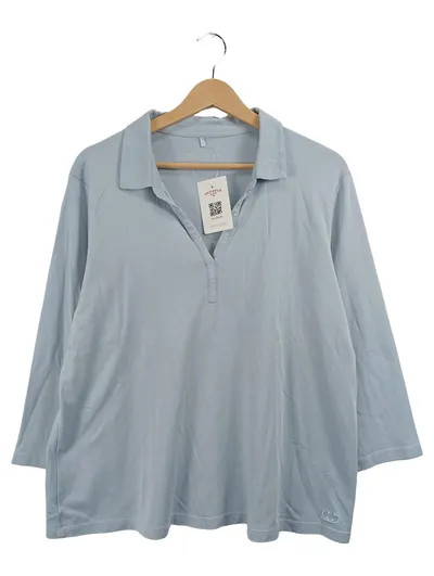 Gerry Weber Damen Pullover Blau Gr. 46 3, 4-Arm Casual Baumwolle