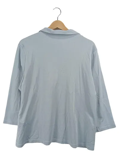 Gerry Weber Damen Pullover Blau Gr. 46 3, 4-Arm Casual Baumwolle