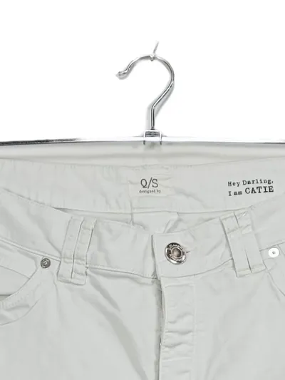 Q/S designed by Catie Damen Jeans Regular Fit Hose Weiß Gr. 44