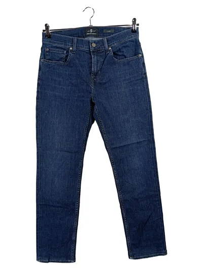 7 For All Mankind Slimmy Herren Jeans Slim Fit Blau W32