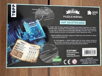 TOPP Puzzle-Rätsel Auf Geisterjagd 500 Teile Escape Experience Martin Mottet