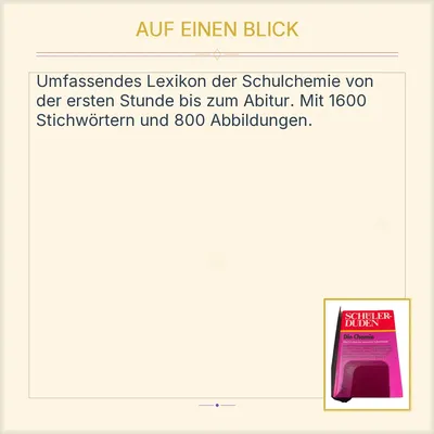 Duden Schülerduden Die Chemie Lexikon Schulchemie Abiturwissen