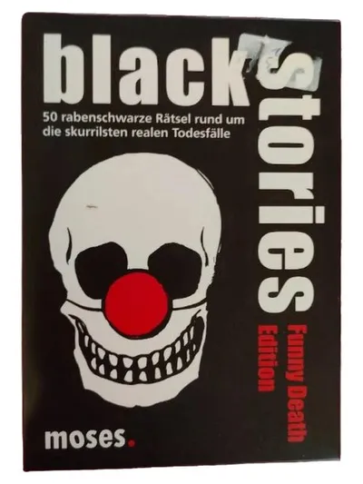moses. black stories Funny Death Edition Rätselspiel Kartenspiel