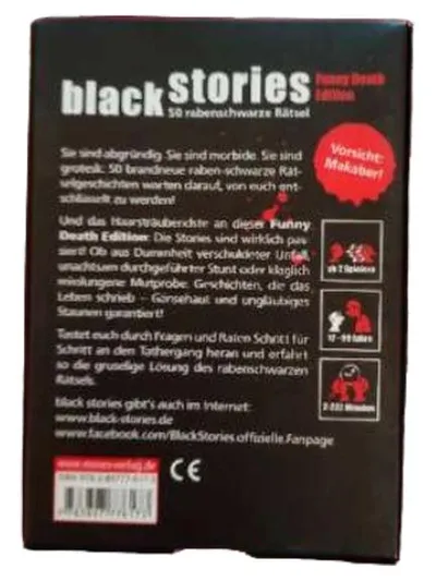 moses. black stories Funny Death Edition Rätselspiel Kartenspiel