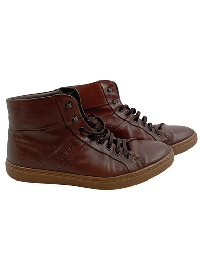 Tod's Sneaker high Herren Leder Braun Gr. 42.5 Casual Schuhe