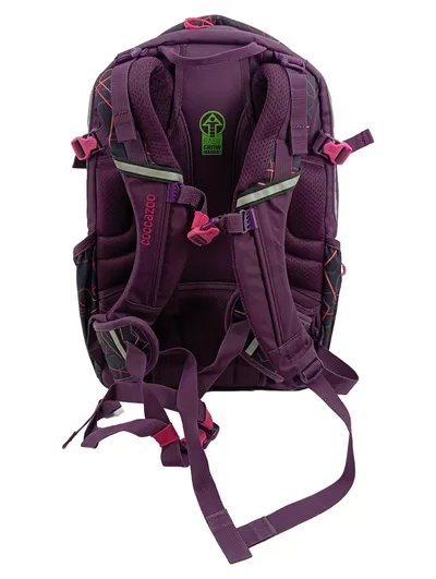 coocazoo Schulrucksack Lila Geometrisch Easy Grow System Kinder