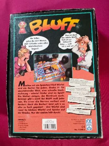 Bluff Würfelspiel Richard Borg FX Schmid Spiel des Jahres 1993 Brettspiel