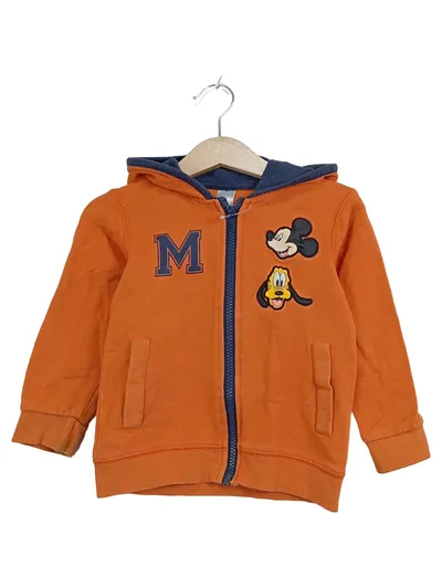 Disney Baby Sweatjacke Kinder Mickey Mouse Pluto Orange Gr. 92