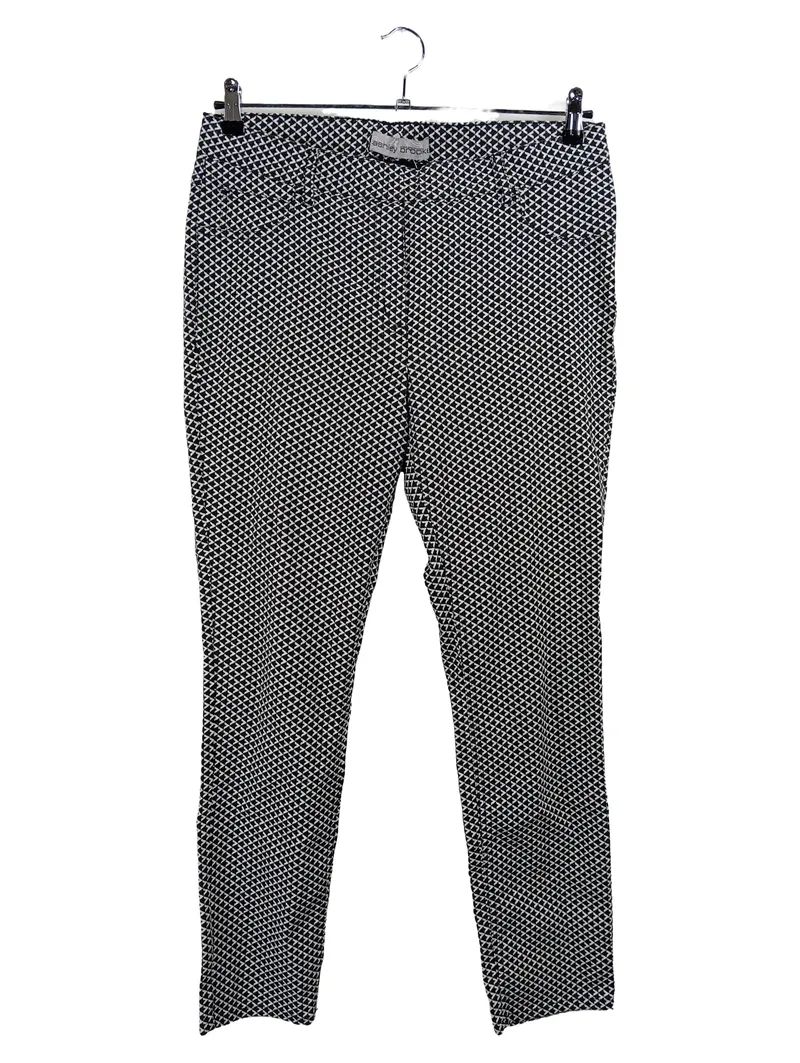 Ashley Brooke Damen Stoffhose Schwarz Geometrisch Gr. 44 W35 XXL 1
