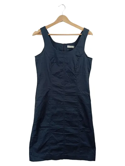Comma Etuikleid Damen Kleid Schwarz Gr. 38 Businesskleid Baumwolle