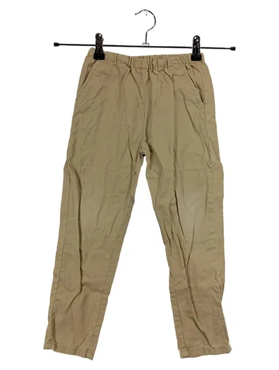 NEXT Stoffhose Kinder Gr. 110 Beige Leinen Baumwolle Casual