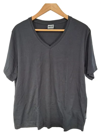 James & Nicholson Damen Workwear T-Shirt JN1807 V-Ausschnitt Schwarz Gr. 44 XXL