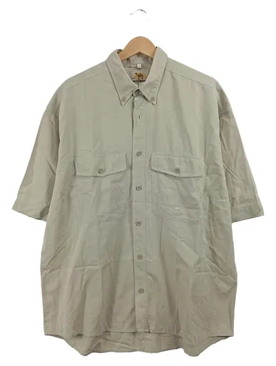 camel active Freizeithemd Herren Gr. 50 L Beige Kurzarm Casual Hemd