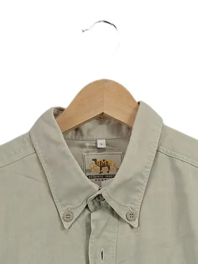 camel active Freizeithemd Herren Gr. 50 L Beige Kurzarm Casual Hemd
