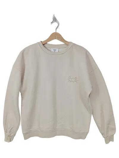 Chelsea Peers Damen Pullover Sweatshirt Beige Gr. 42 XL Perfectly Imperfect