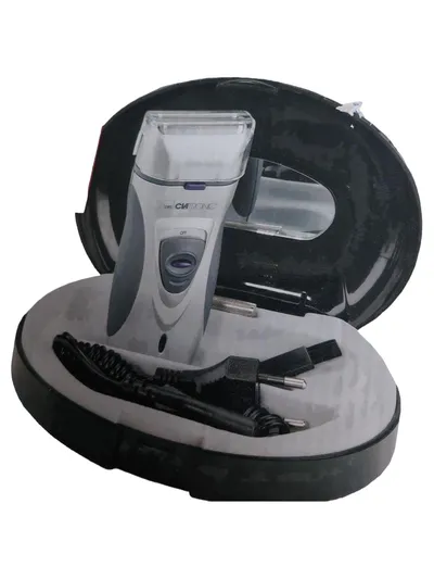 Clatronic HR 2603 N Herren Rasierapparat Akku Rasierer Silber Reiseetui