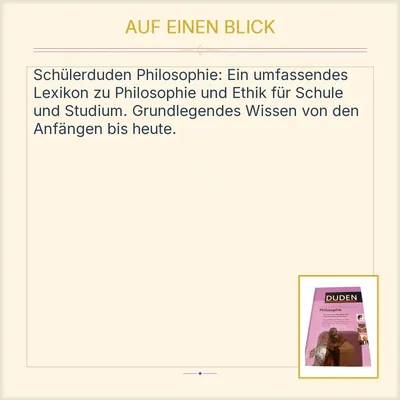 Duden Schülerduden Philosophie Lexikon Ethik für Schule und Studium