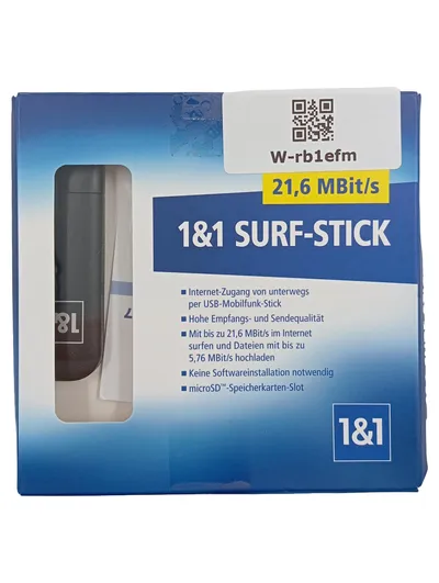 1&1 MF667 Surf-Stick USB-Mobilfunk-Stick Mobiles Breitbandgerät ZTE Schwarz