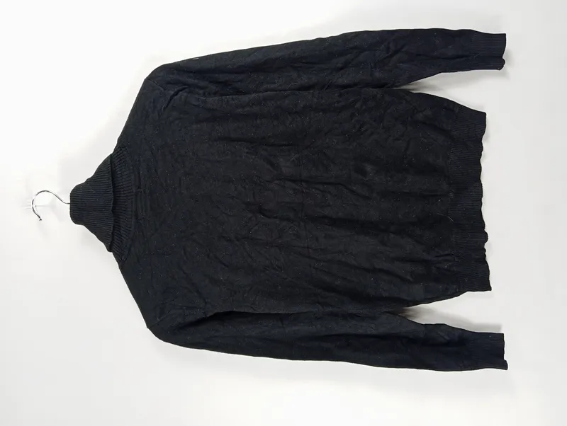 Calvin Klein Damen Rollkragenpullover Schwarz Gr. 36 S Viskose Klassisch 4
